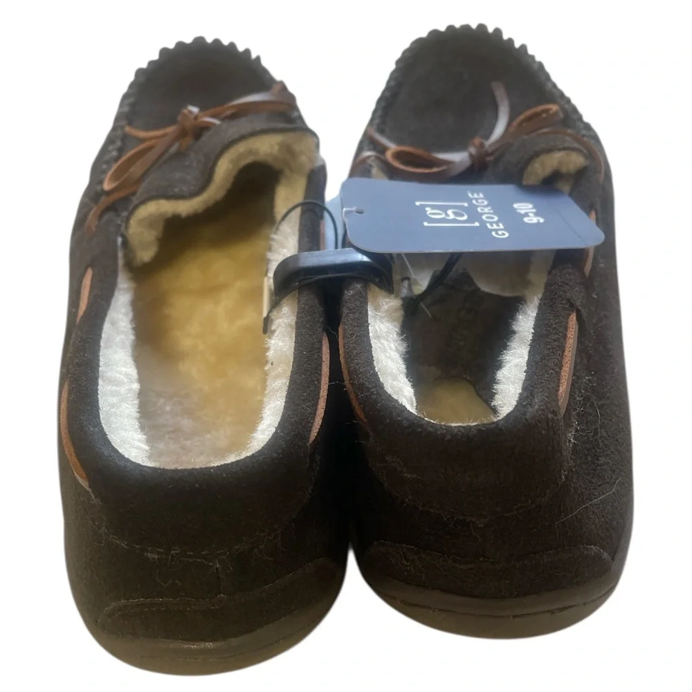 George Men's Black and Brown slipper,Loafers,9-10, - Picture 4 of 7